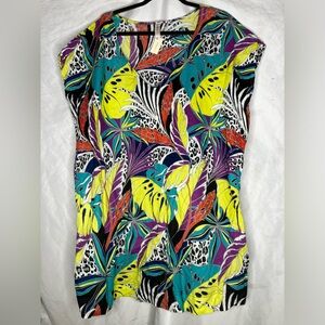 Cacique NWT artsy swim cover